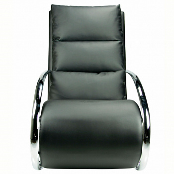 Кресло-качалка Огаста с пуфом 67х102х111 см Черный