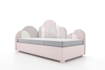 Кровать  детская ARIA-03 POWDER Категория ткани: 03 без изножья 90х200 см Пудровый