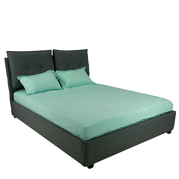 Кровать Сандра двуспальная без изножья 160х200 см Серый