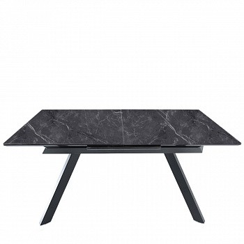 Стол обеденный  Комо керамика 0 кат., цвет Greys black 1600(210)х90 см Черный