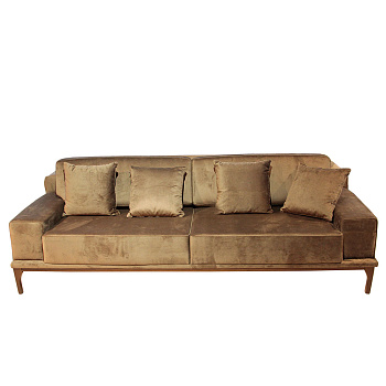 Софа  Crystal Plus 3-Seater Sofa (Ножки Орех)(195) - Colt Feather 09 Brown 121980 (KKF) 238х89х76 см Светло-коричневый