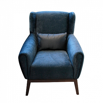 Кресло  Brera (184) - Maas Blue 2 - Boos Blue (Cushion)(Ножки Орех) 82х93х92 см Синий