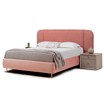 Кровать  Astoria  с ящиком 160 Flexa Plain 311241 Light Pink без изножья 160х200 см Розовый