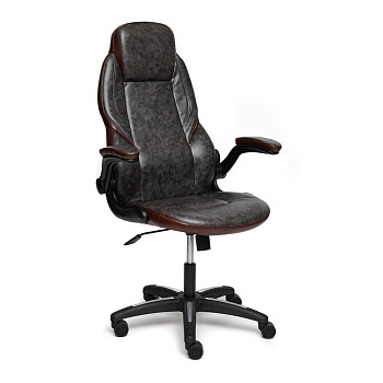 Кресло Барна, кож/зам 48х50х127 см Серый/Коричневый